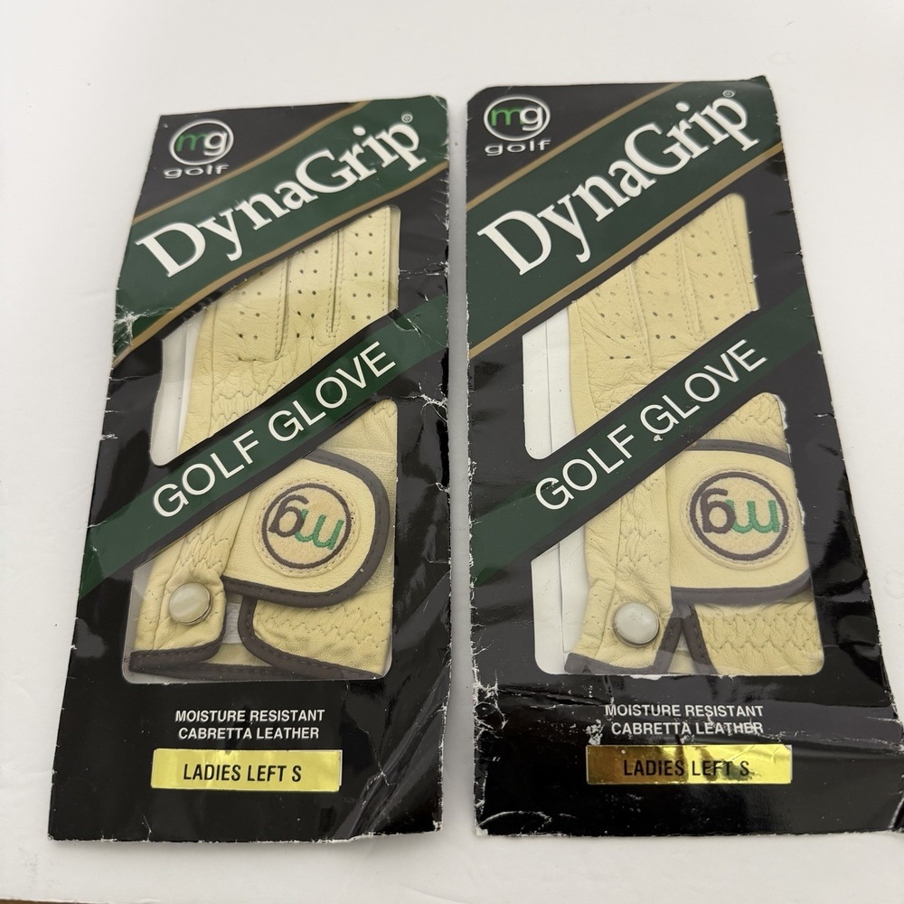 2 MG Golf DynaGrip Elite Womens Premium Left Sm All-Cabretta Leather Golf Glove